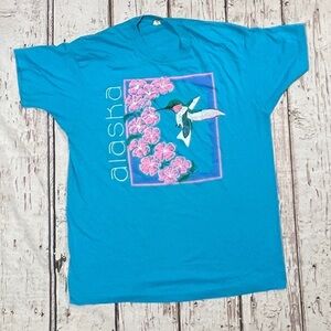 Vintage 80s Alaska Tourism Destination Souvenir Vacation Single Stitch Tshirt